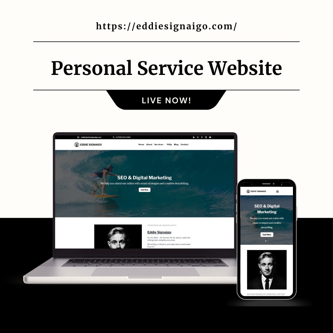 Eddi Signaigo website design by maruf billah