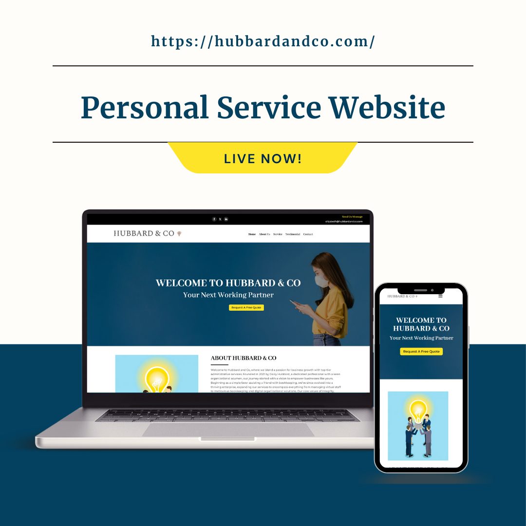hubbardandco website design by maruf billah
